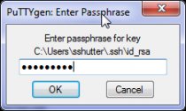 Enter the key's passphrase
