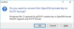 Ssh - WinSCP authentication with an OpenSSH-created Ed25519 (non