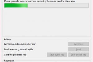 Generate public private key pair puttygen